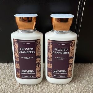 Bath & Body Works Frosted Cranberry body lotion x2